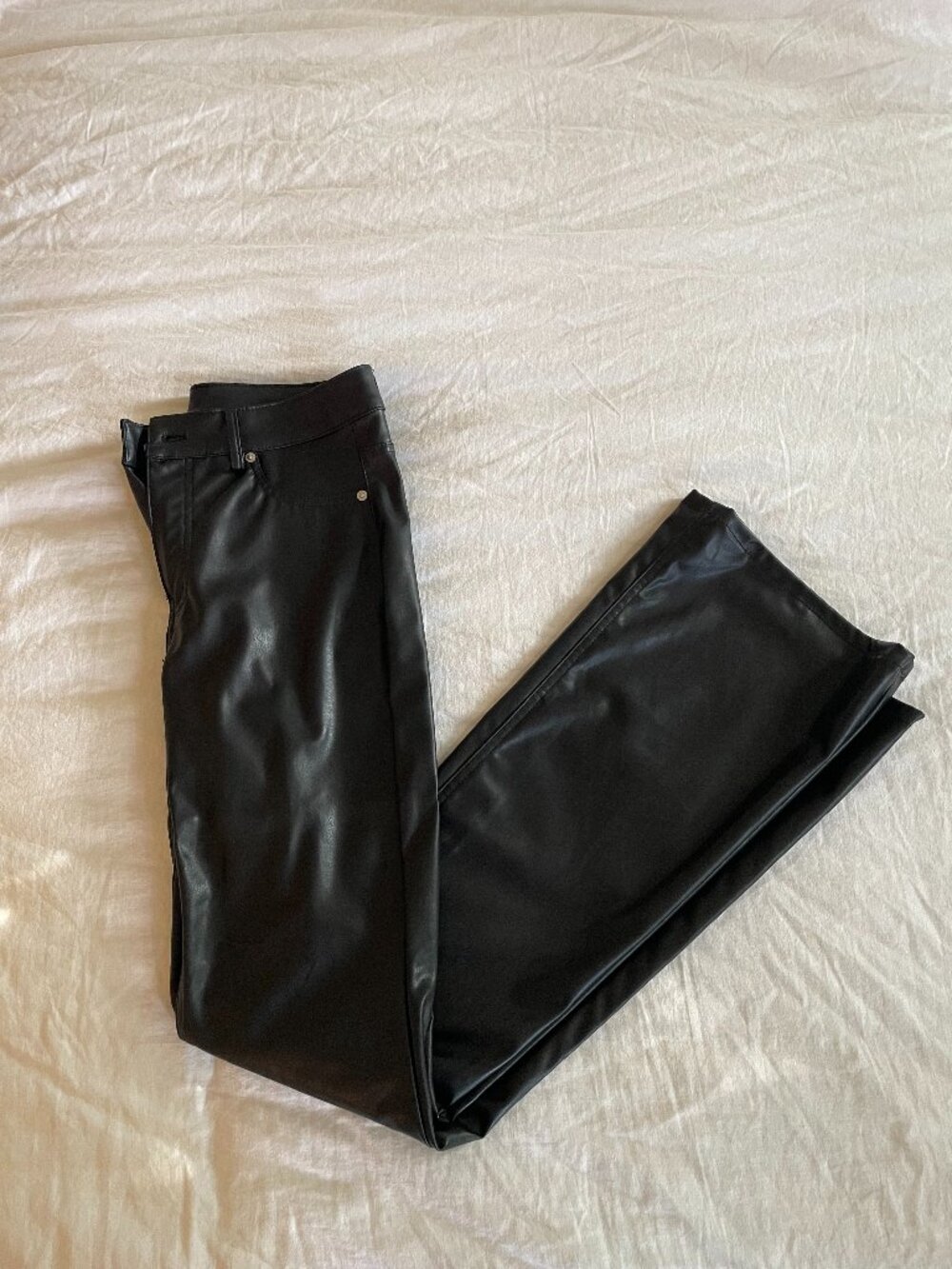 Flare Leather Pants (faux leather)
